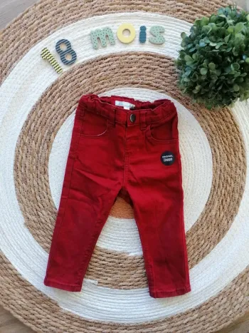 Pantalon rouge foncé - Mes petits cailloux - 18 mois