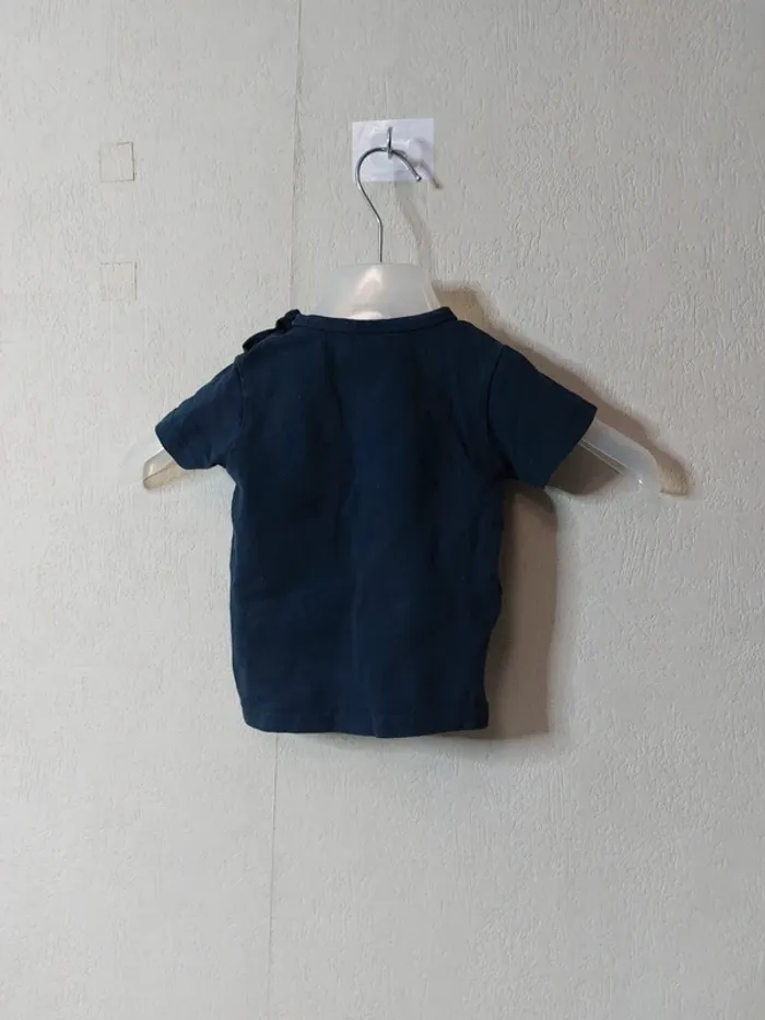 Tee-shirt bleu manche courte " Boite à malices" - photo numéro 3