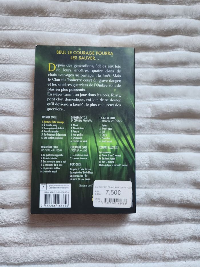 Livre La Guerre des Clans – Retour à l’état sauvage (format poche, très bon état) - photo numéro 2