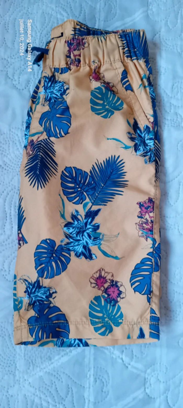 Bermuda léger imprimé hawaïen orange garçon 12 ans in extenso - photo numéro 6