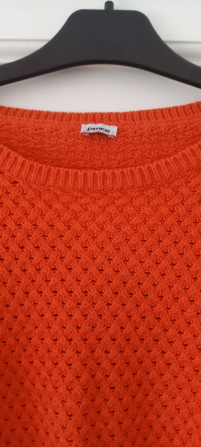 Pull en mailles pimkie 38 rouge - photo numéro 4