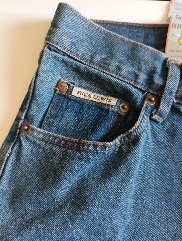 Pantalon jeans homme Rica Lewis taille 38 coupe droite neuf - photo numéro 5