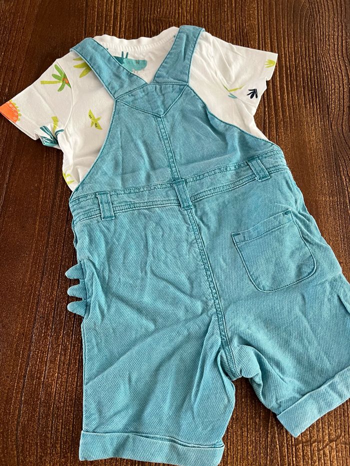 Ensemble d’été t-shirt et salopette bébé garçon 12 mois - photo numéro 3