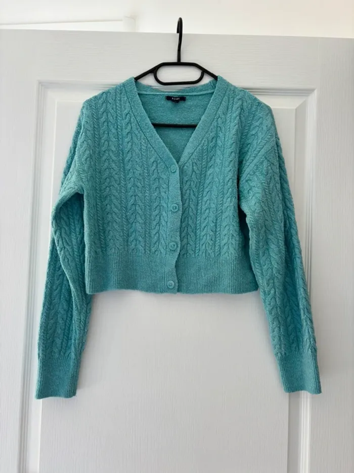 Gilet turquoise Kiabi