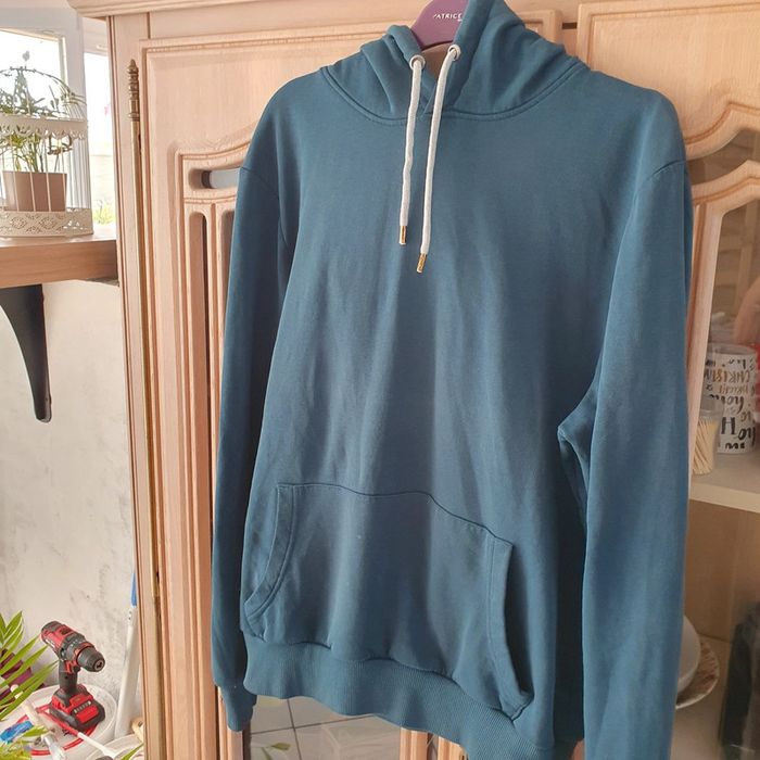 Sweat-shirt bleu pétrole avec capuche Taille M Cedar Wood State - photo numéro 2