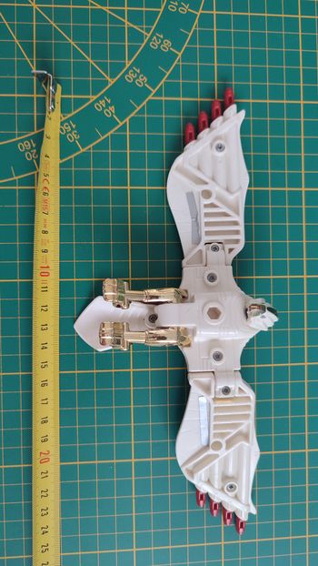 Jouet ancien vintage dans l'état Mighty Morphin Power Rangers 1995 MMPR Ranger Blanc Faucon Zord Bir