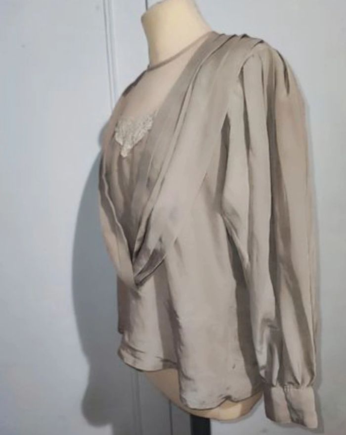 💎 chemise femme en soie vintage Julie Tess Paris made in France haute couture - photo numéro 4