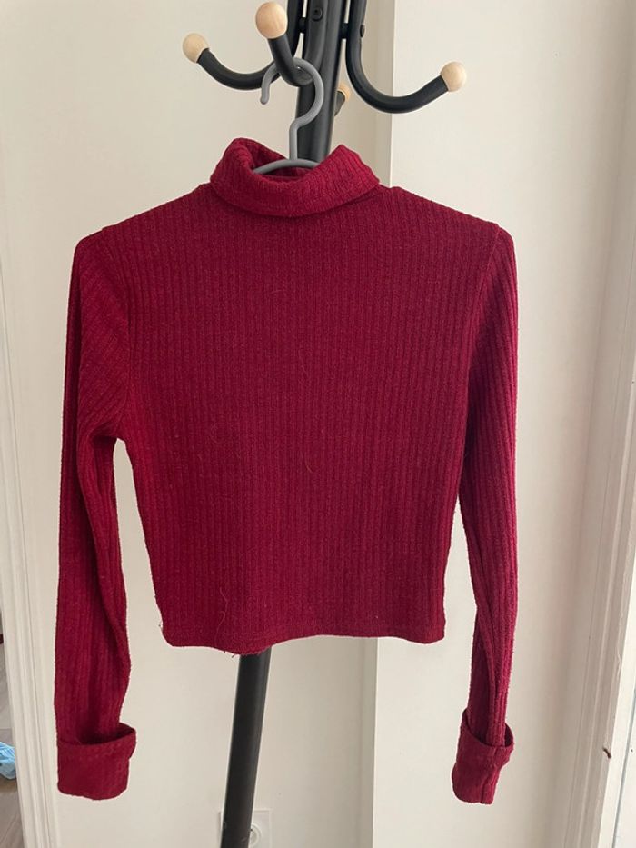 Haut Col Roulé Rouge - Taille S
