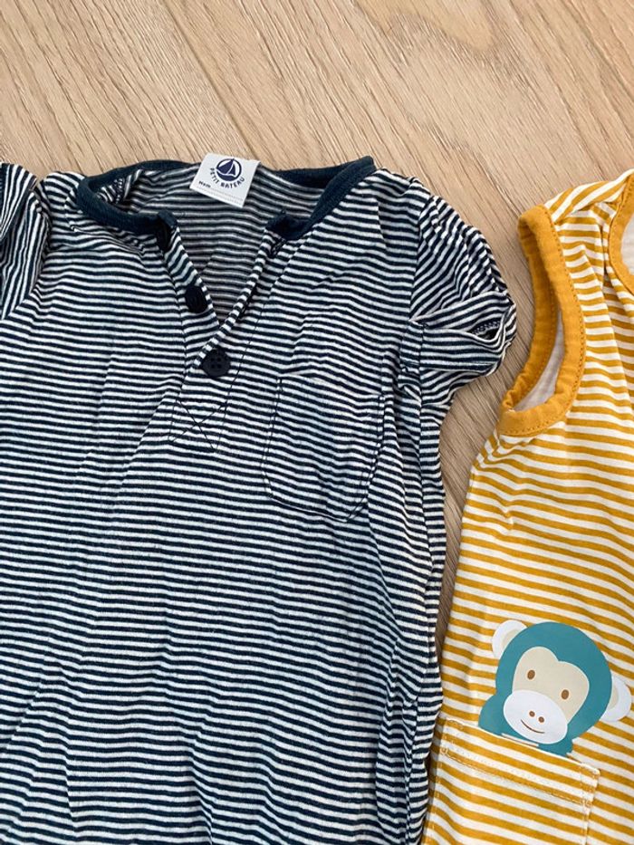 Lot de 3 combi short 6 mois très bon etat orchestra - photo numéro 2