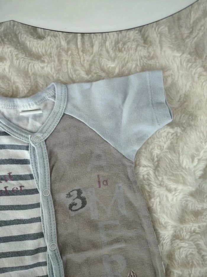 Barboteuse Combinaison été Garçon 6 mois "La mer" Absorba 100% coton - photo numéro 4