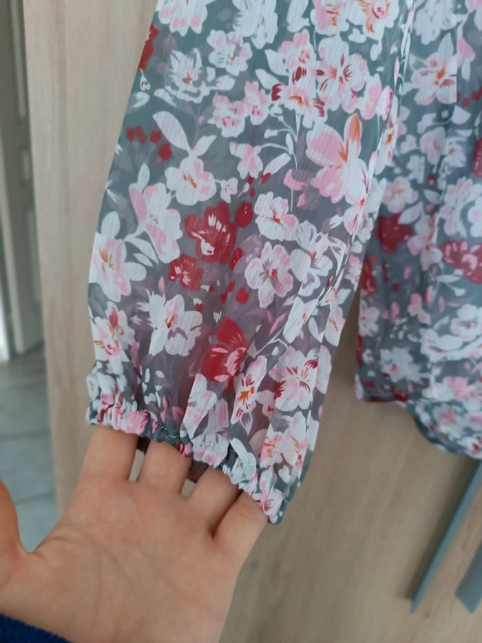 Blouse fleurie femme taille M - photo numéro 3