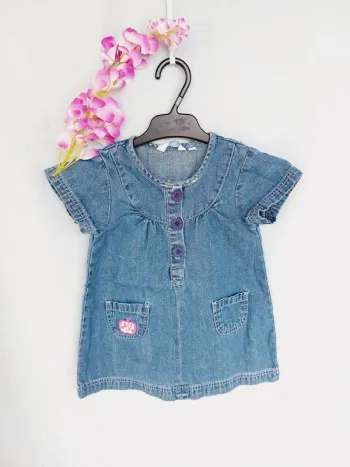 Robe effet jean Tex Baby 12 mois
