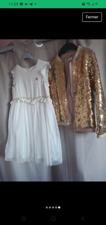 Lot Robe sergent major, veste hm
