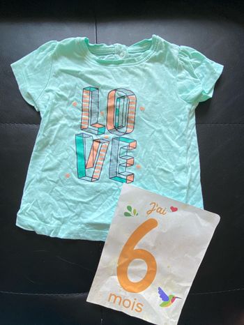 Tshirt manches courtes turquoise