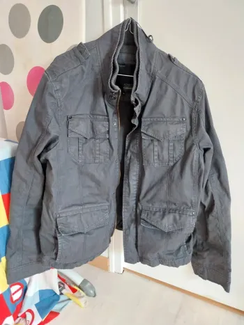 Veste matelassée grise bleue marine Jules XL