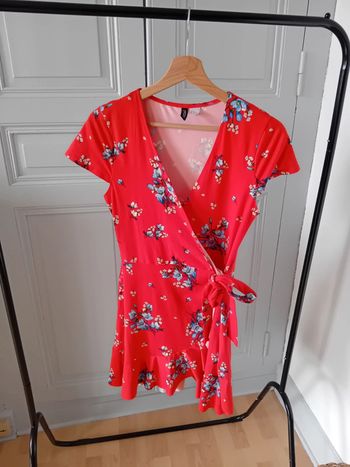 Robe rouge à fleurs 🌸 H&M - 38
