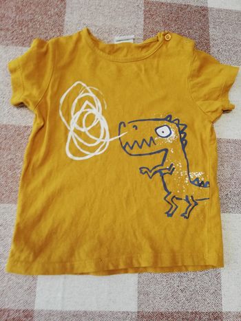 Tee shirt 18 mois manches courtes moutarde