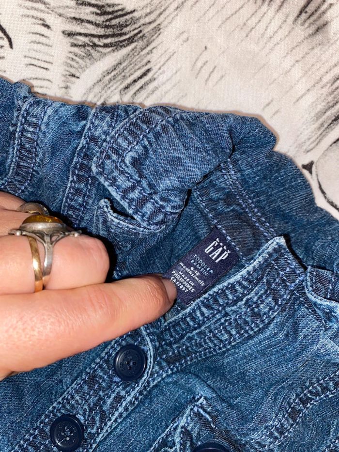 Robe en jeans, taille 6/12 mois, marque Gap. - photo numéro 2