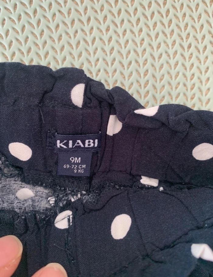 Ensemble fille pentalon leger/fluide a pois et t-shirt - 9mois - kiabi - photo numéro 9