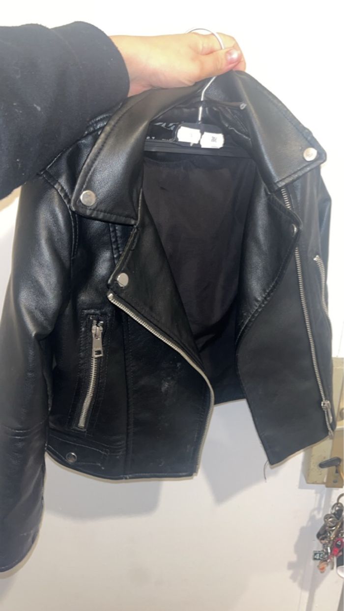 Veste en cuire Zara - photo numéro 3
