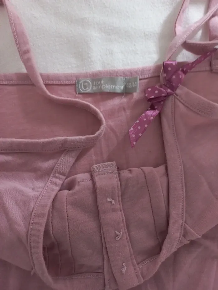 Pyjama d'été violet et rose - photo numéro 3