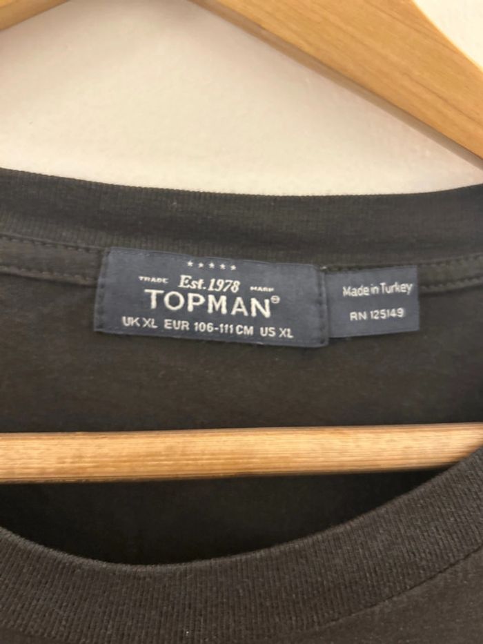 T shirt Topman XL epaulette clouté - photo numéro 2