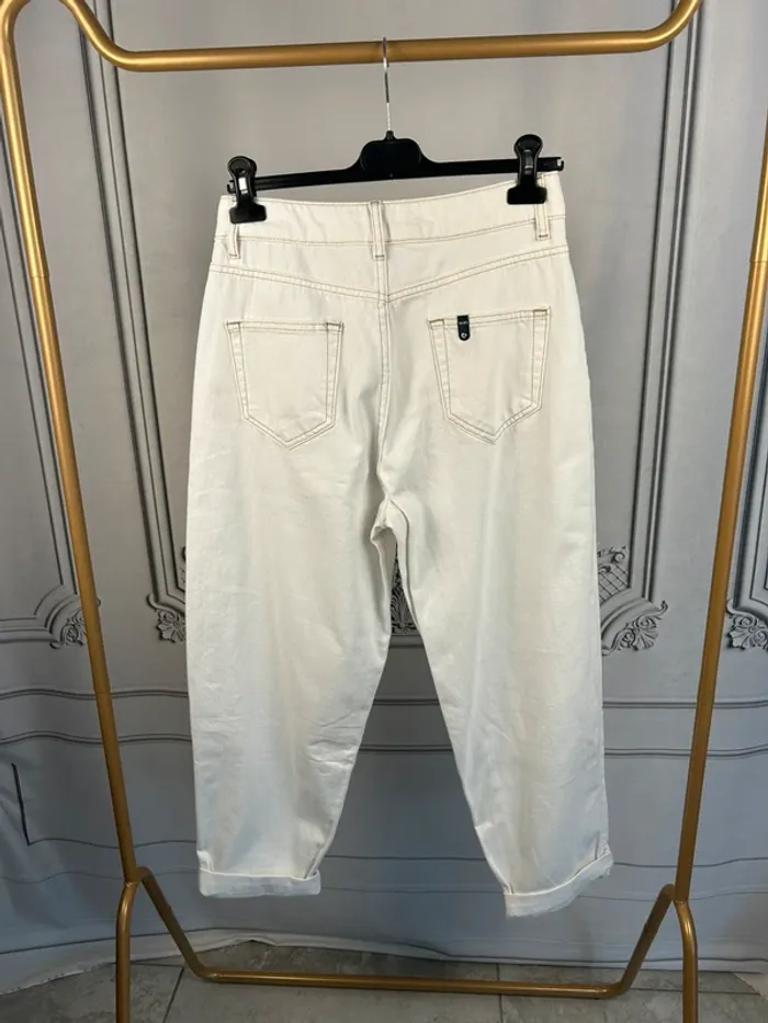 Jean baggy Blanc W29 LiuJo Neuf - photo numéro 5