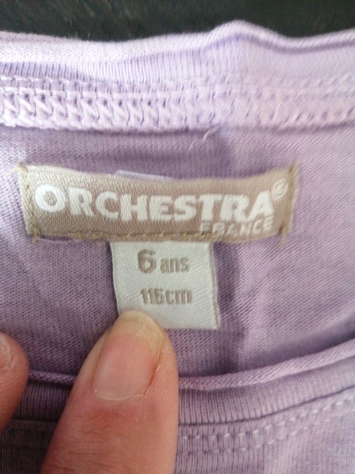 Tee shirt Mauve Orchestra 6 ans - photo numéro 2