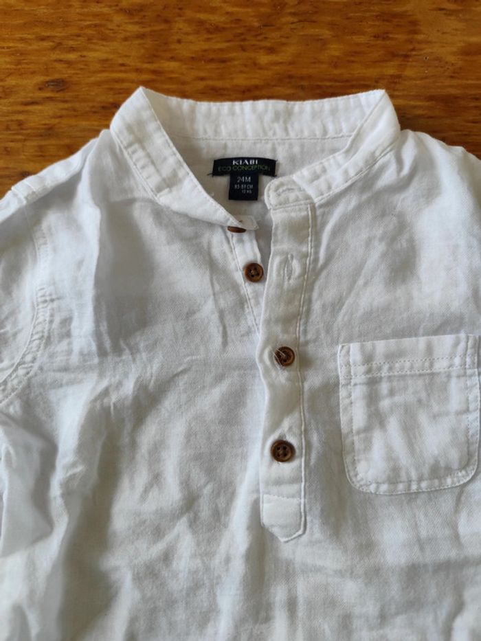 Chemise blanche légère taille 24mois kiabi - photo numéro 5