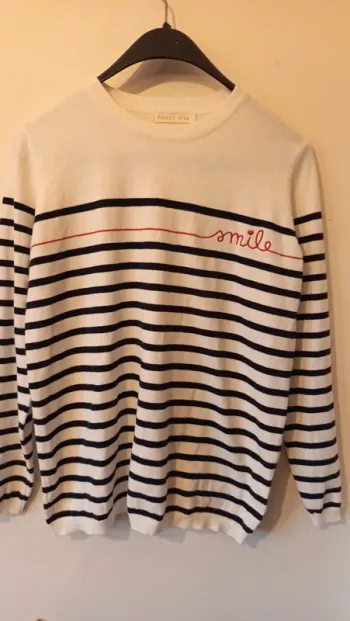 Pull rayé Peace n'love