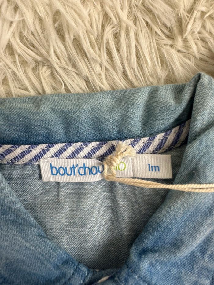 Combinaison chambray taille 1 mois Bout chou - photo numéro 4