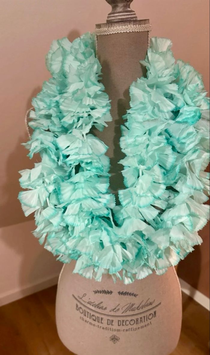 💜 Lots de colliers de fleurs artificiels bleu et turquoise 💜 - photo numéro 3