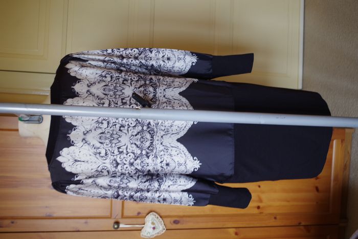 La Fée Maraboutée- Robe bi-matière - noir, gris et blanc T42 - photo numéro 7