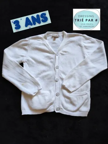 Gilet 3 ans blanc
