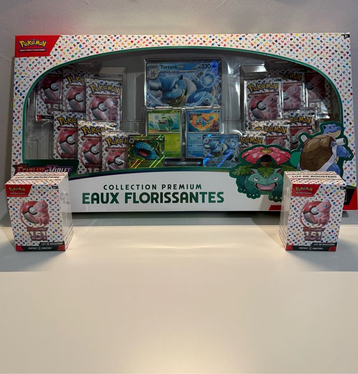 Pack 151 Pokémon : 1 coffret eaux florissantes 151 et 2 bundle 151