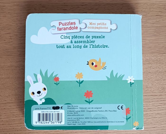 Livre Mes puzzles farandole : mes petits compagnons 1 an + - photo numéro 3