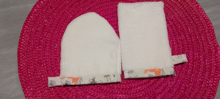 Lot de 2 gants de toilette pour enfants bambou éponge