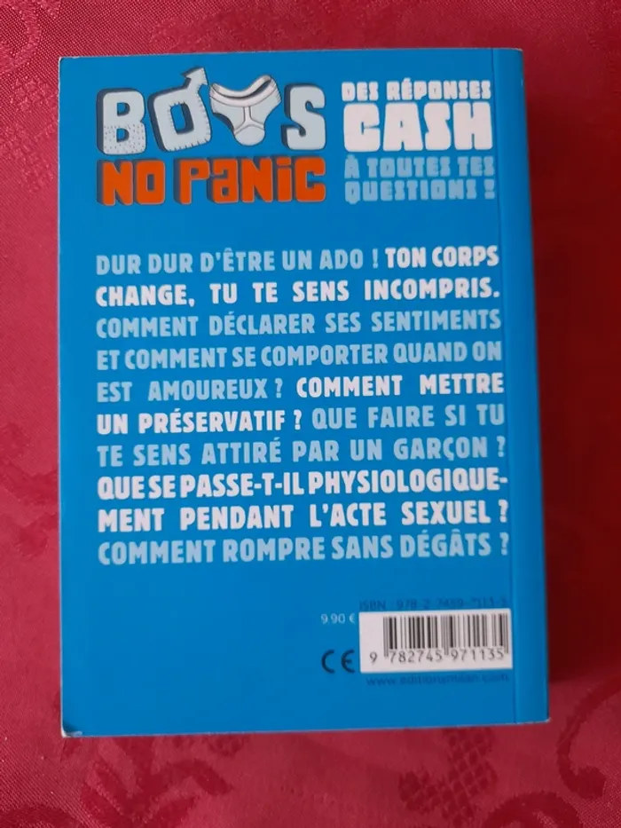 livre boys no panic - photo numéro 2