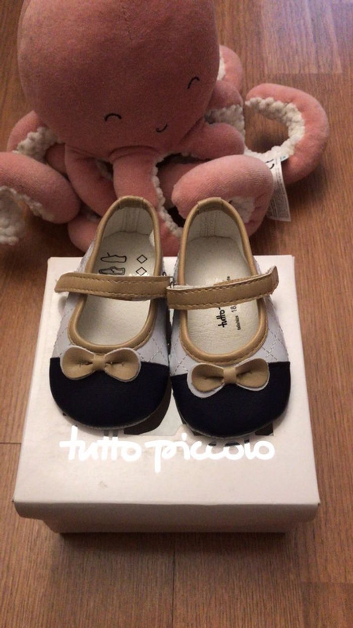 Ballerines Tutto piccolo bleu blanc beige