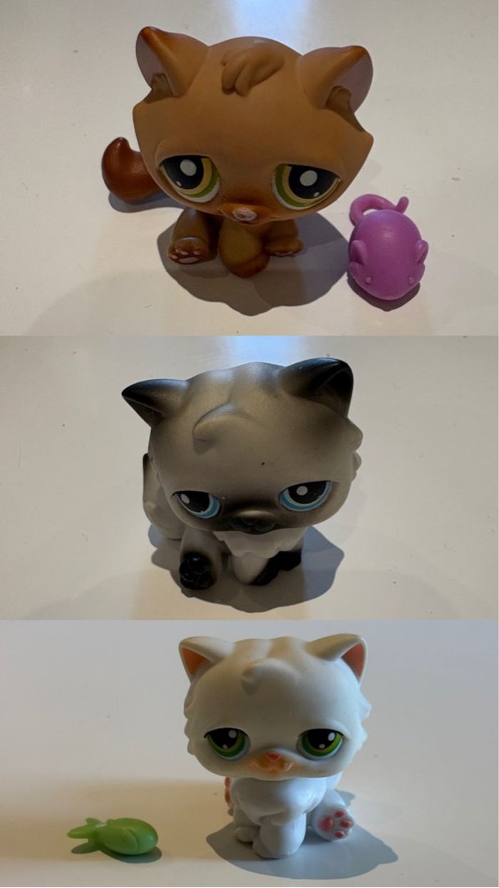 Lot de 3 figurines chat Pet Shop - photo numéro 1