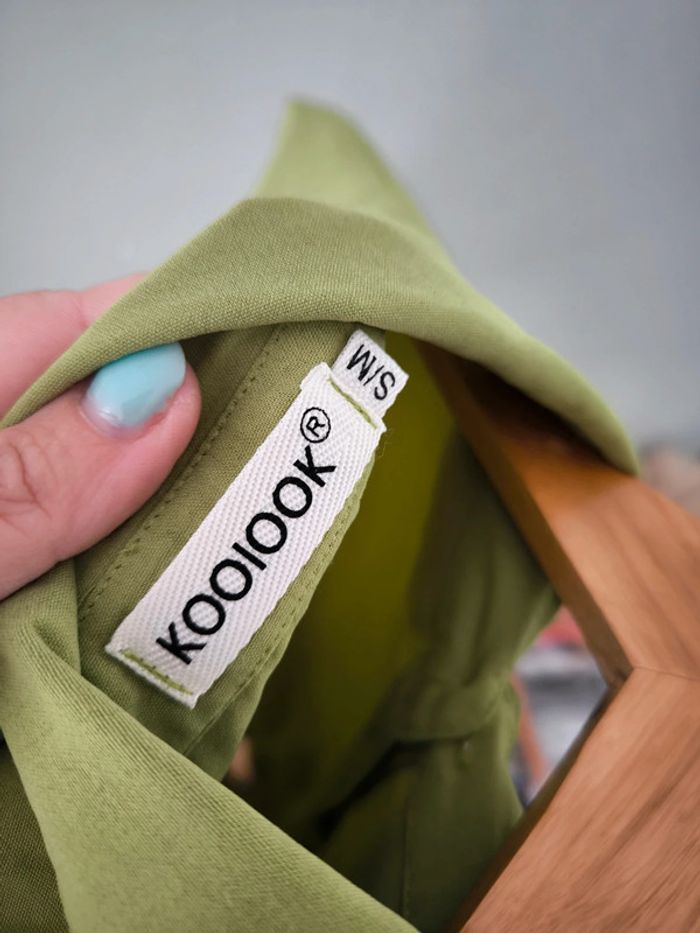 Blouse chemise taille S-M kooiook verte - photo numéro 5