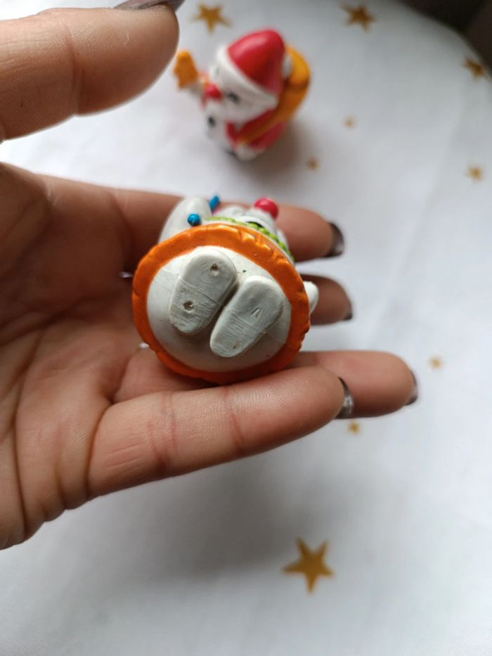 Figurine figura père noël christmas vahiné bonhomme neige snow bouli - photo numéro 6