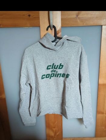 Sweat crop top capuche