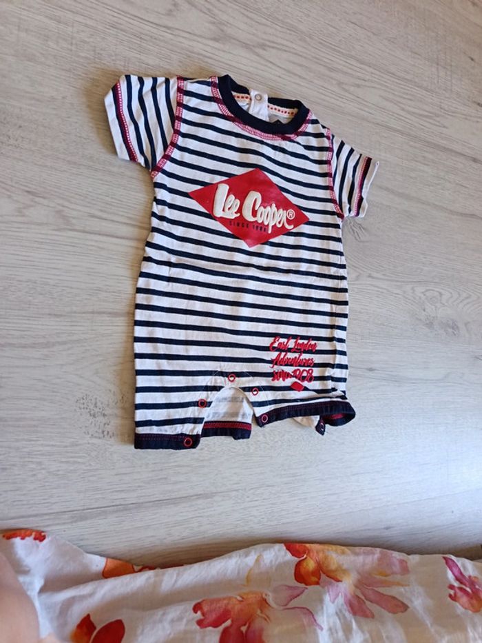 Combishort 3 mois Lee cooper bébé combi short été 62 cm - photo numéro 2