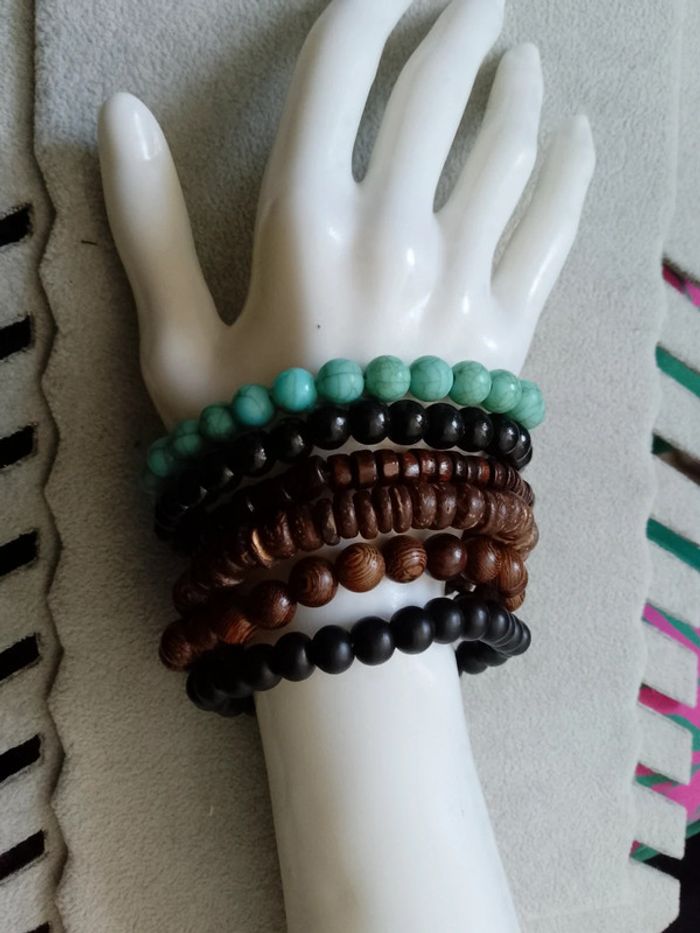 Lot de 6 bracelets hommes - photo numéro 2