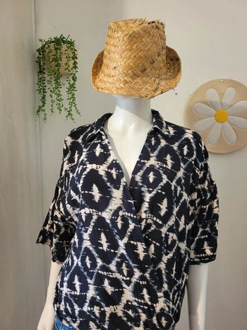 T shirt effet chemise