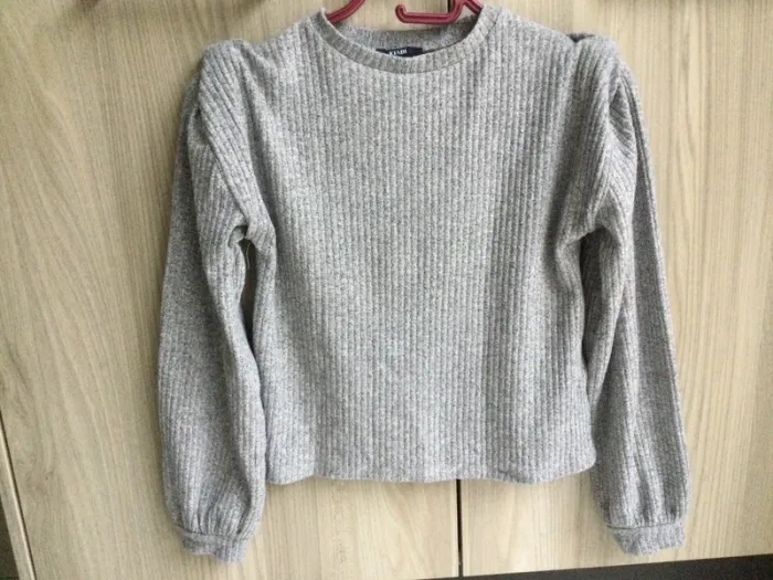 Pull gris chiné taille xxs 12 ans