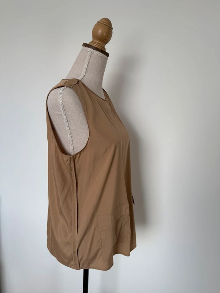 Haut débardeur Zara cargo camisa M top t-shirt Ricamo topje Tanktop Camiseta Canotta Camisola poche - photo numéro 2
