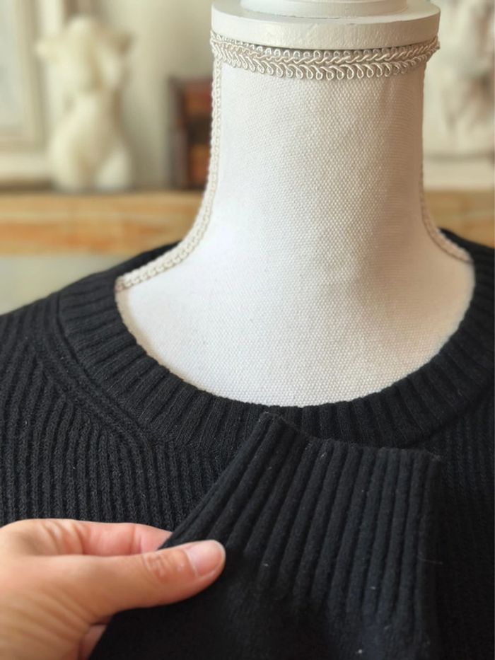 Pull noir en laine Colmar – taille XL, logo brodé - photo numéro 6
