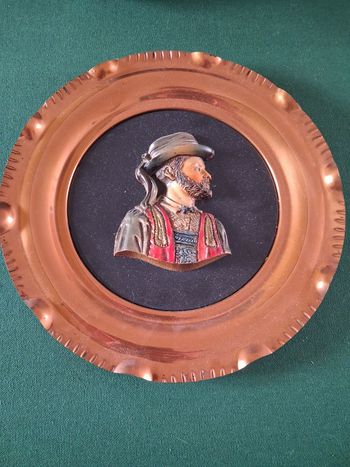 Assiette decorative cuivre